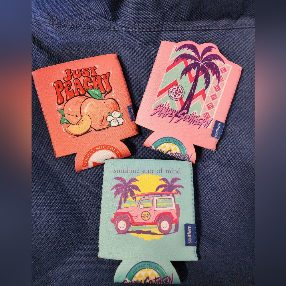 Simply Southern Colorful Can Coolers